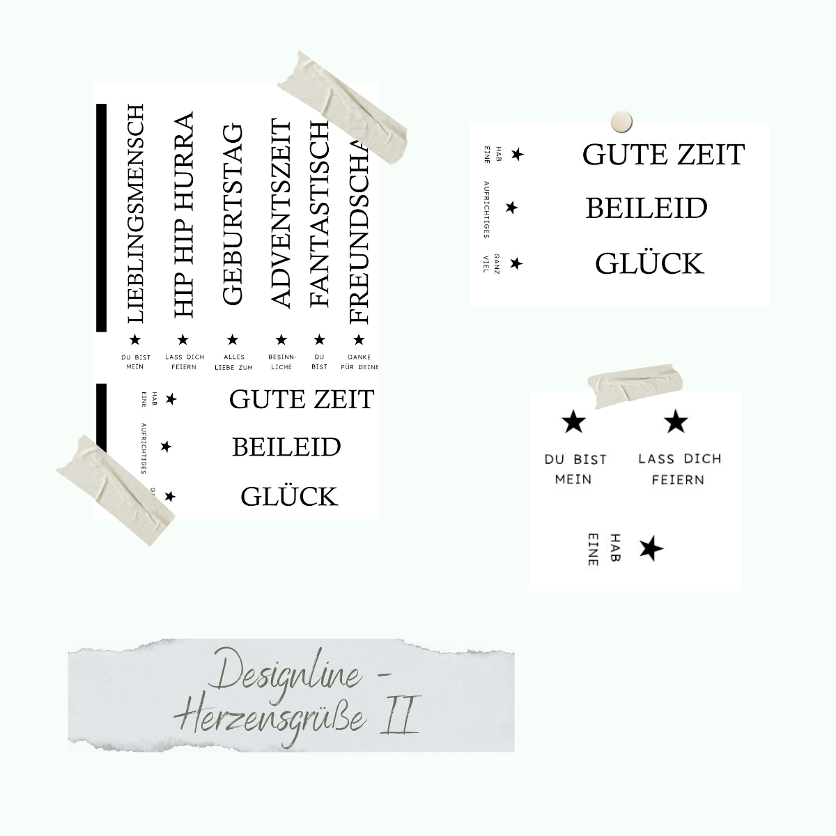 Stamp set - Designline - Herzensgrüße II