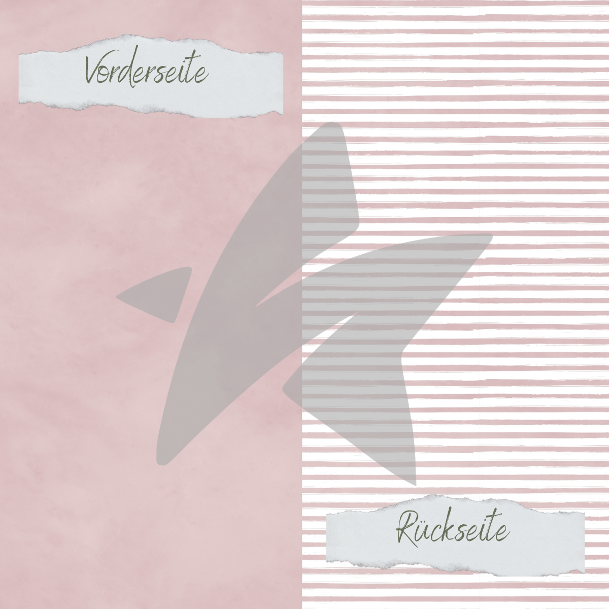 Designpapier - Basic - Blush - Streifen + Uni - Doppelseitig bedruckt