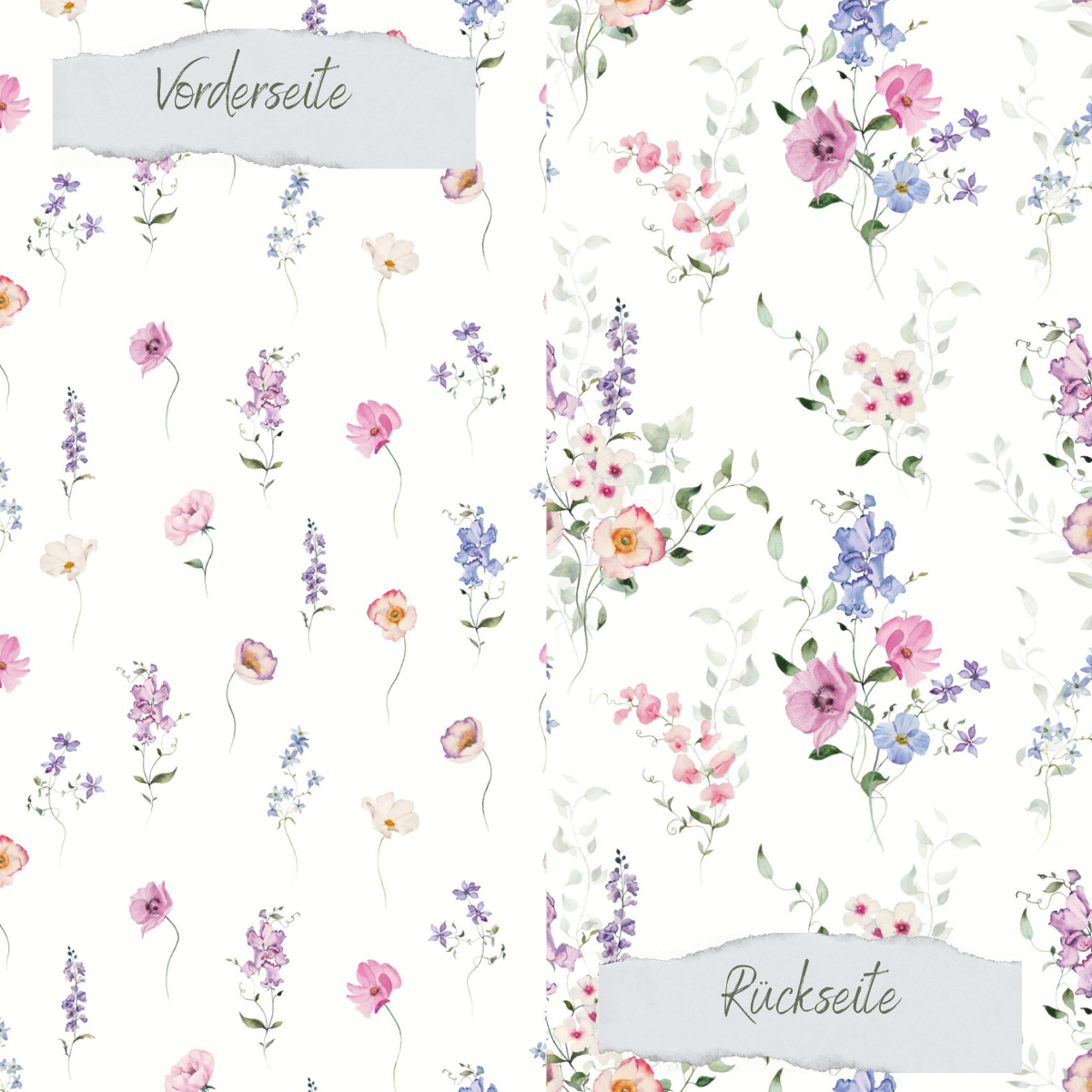 Papier décoratif - Sommerwicken - Imprimé recto-verso