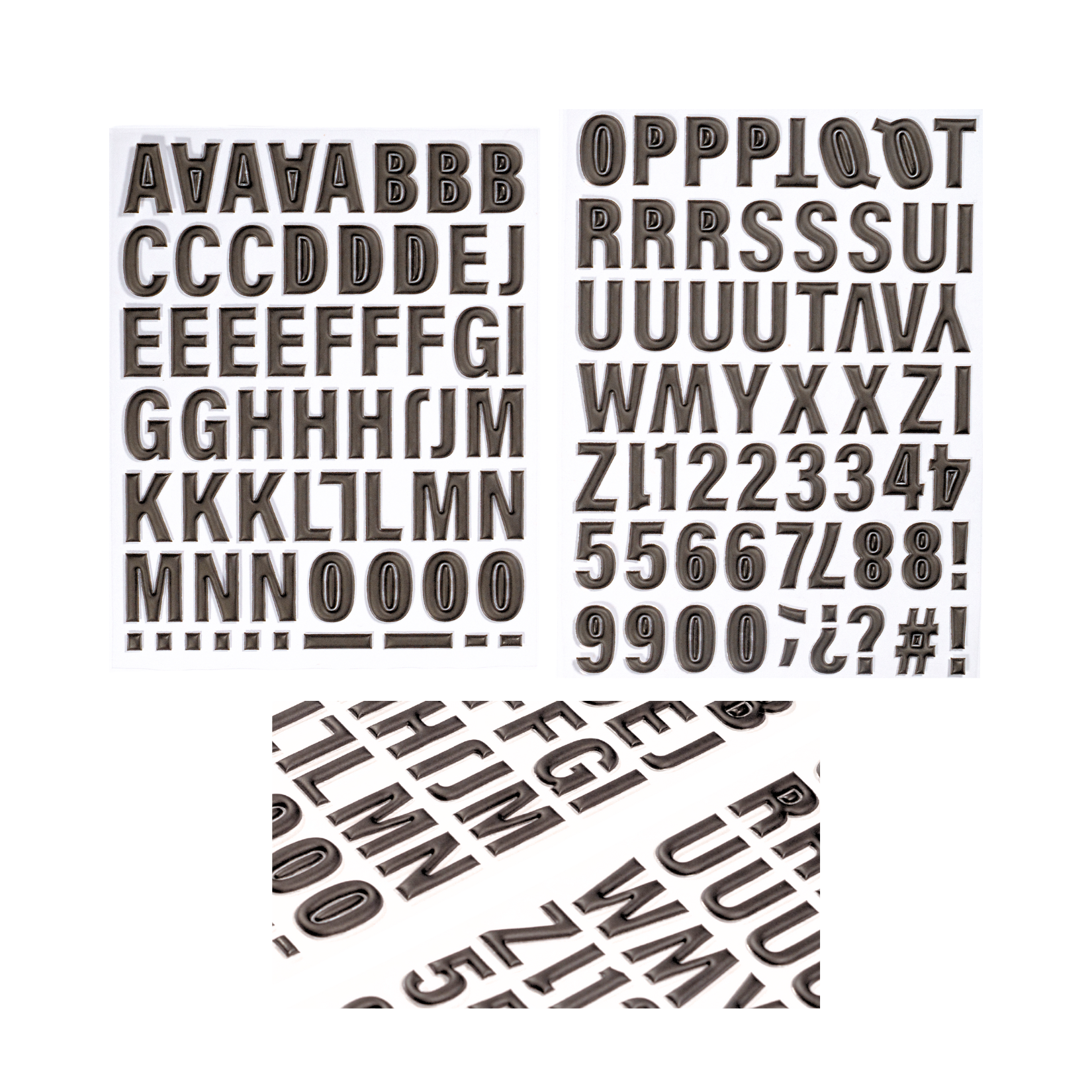 Puffy Sticker ABC - Schwarz