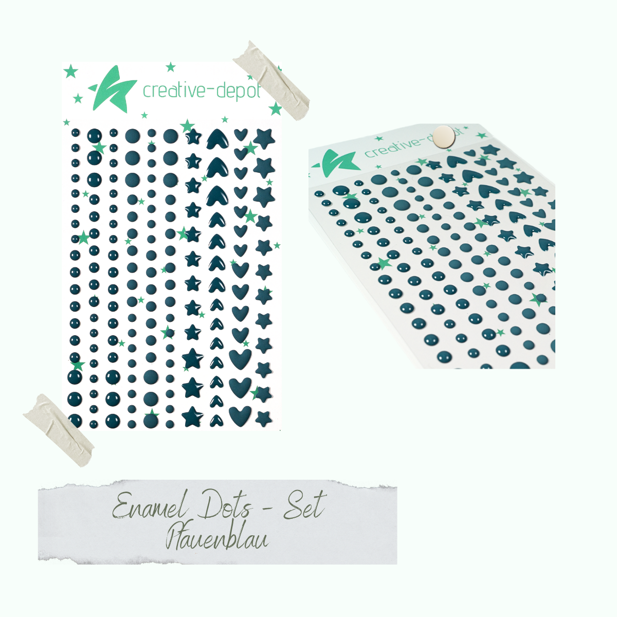 CD-ED-051_Pfauenblau Enamel Dots - Pfauenblau