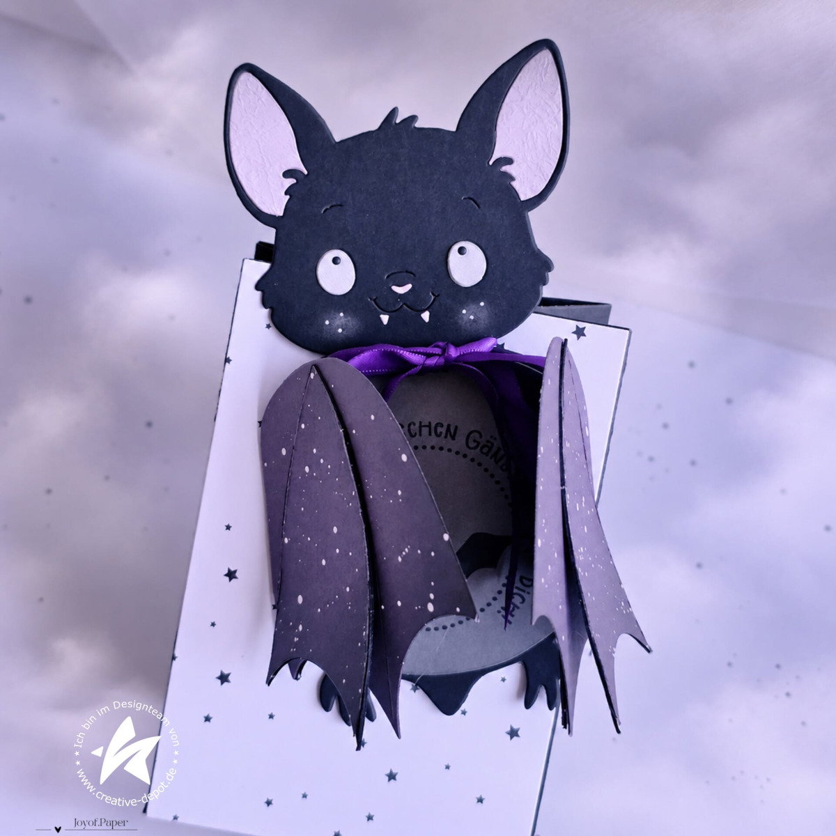 Die - Klappkarte - Fledermaus