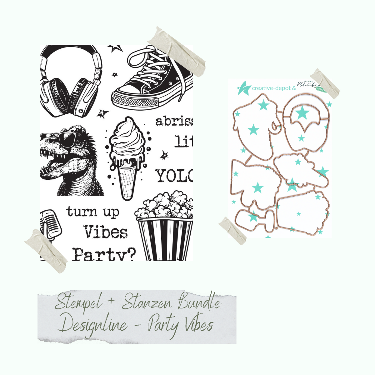 Bundle - Designline - Party Vibes - Stempelset & Stanzen