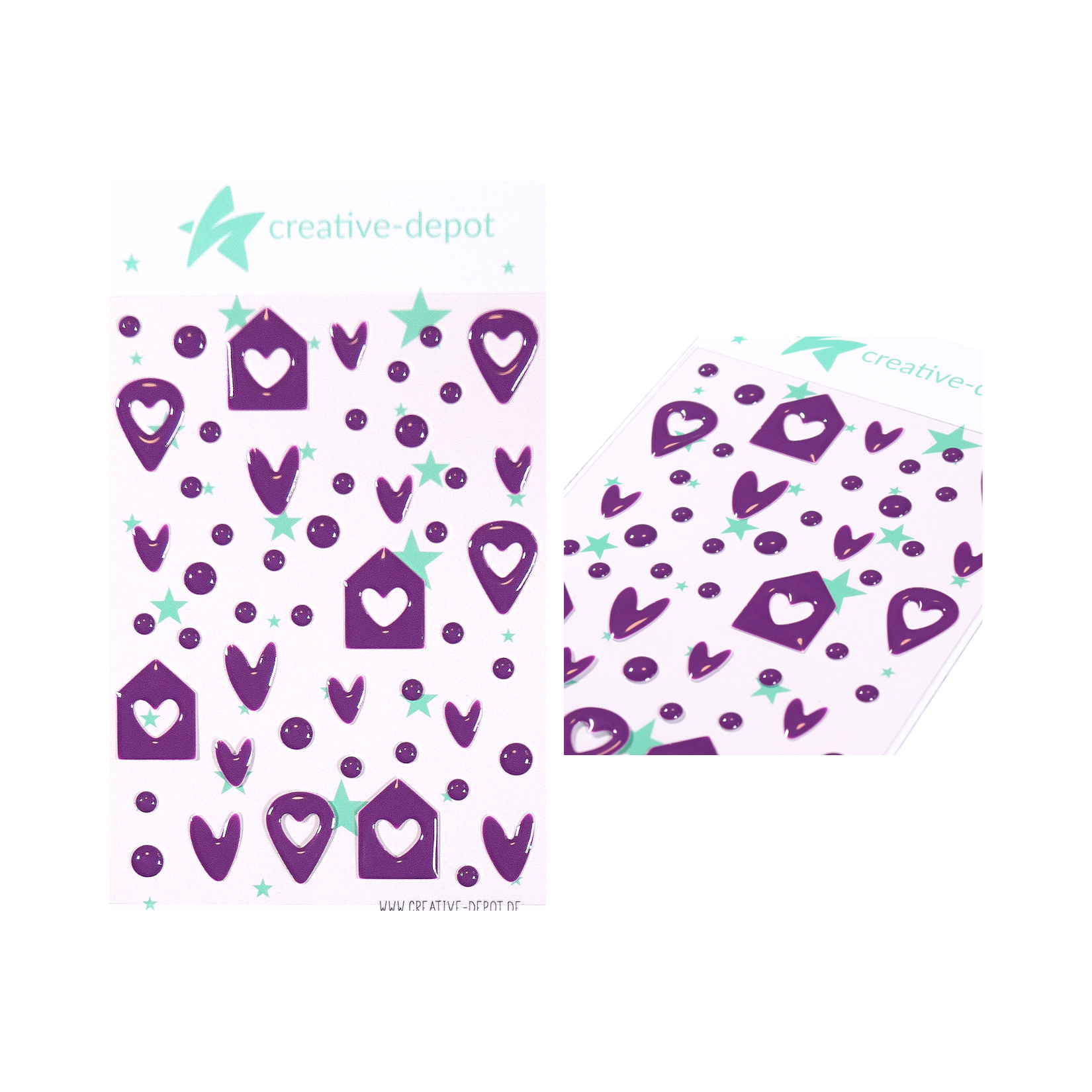 Enamel Dots - Häuschen Mix - Weintraube