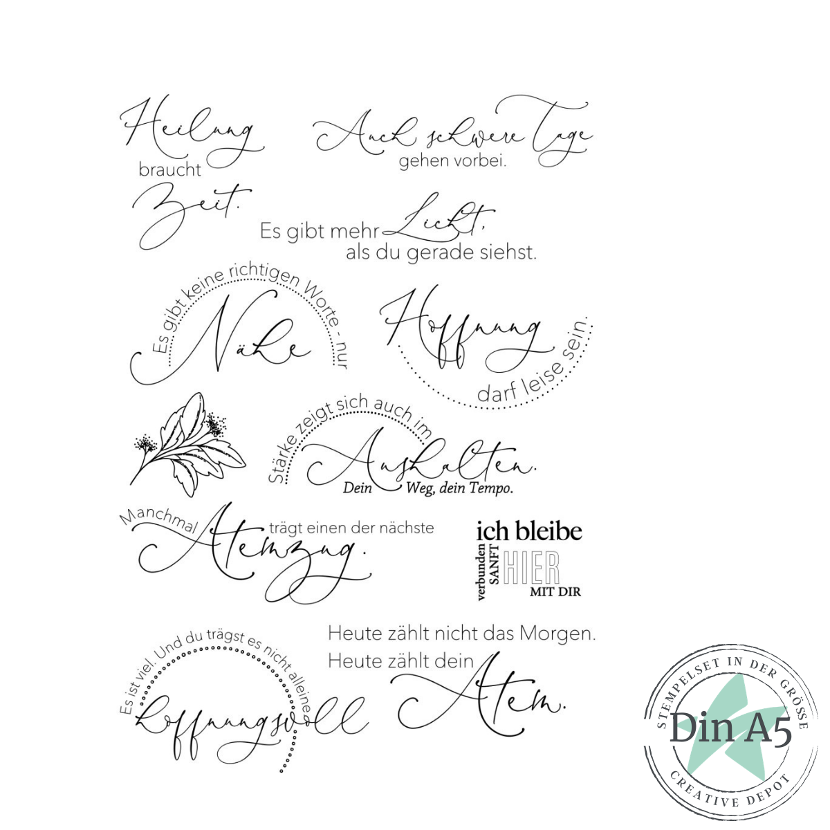 Stempelset - Heilung braucht Zeit