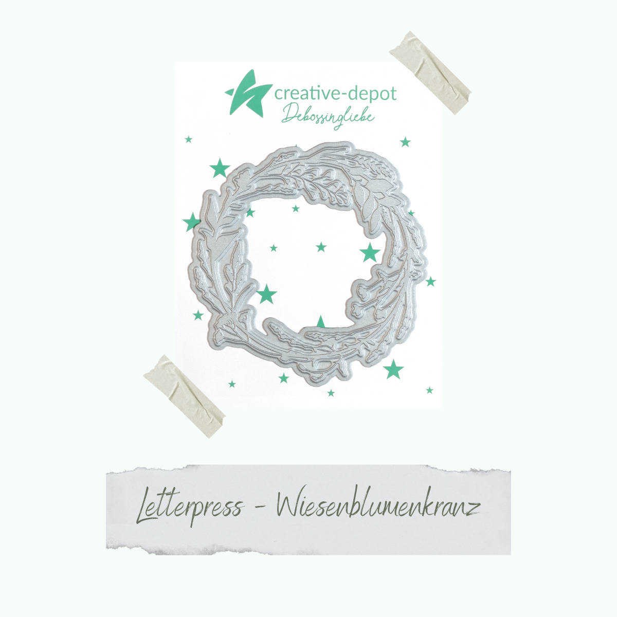 CD-LP-008_Debossing-Platte-Wiesenblumenkranz Wiesenblumenkranz - Debossingliebe