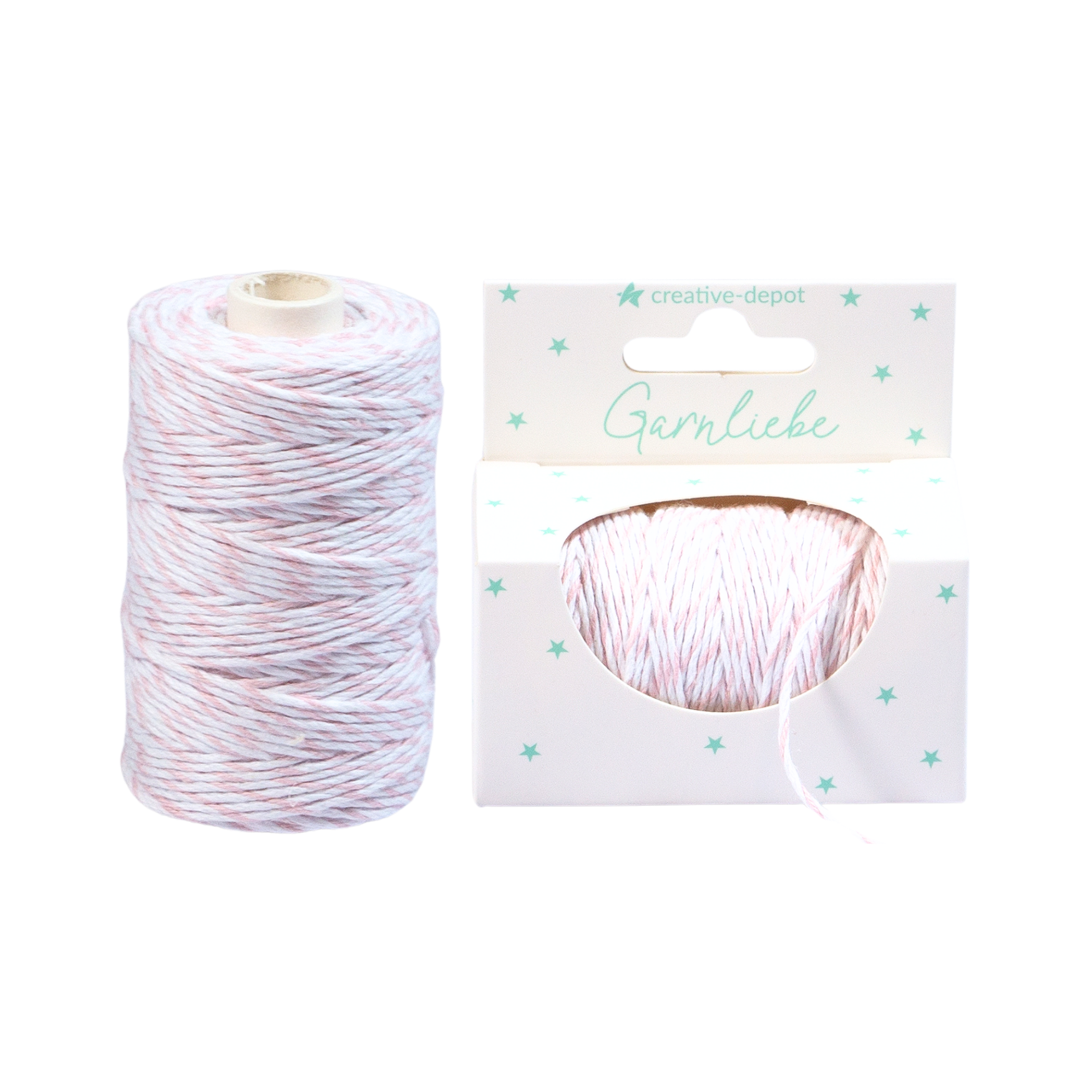 Baker Twine - Weiß & Pastell-Flieder - Garnliebe