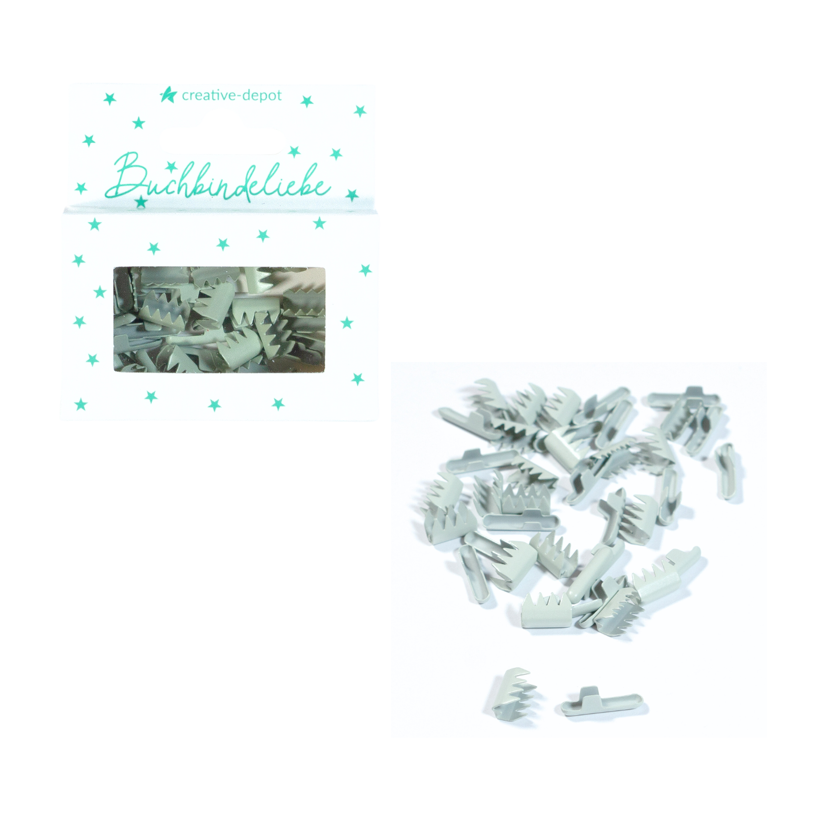 Splinte - Babymint - Matt - Buchbindeliebe - 40 Stück