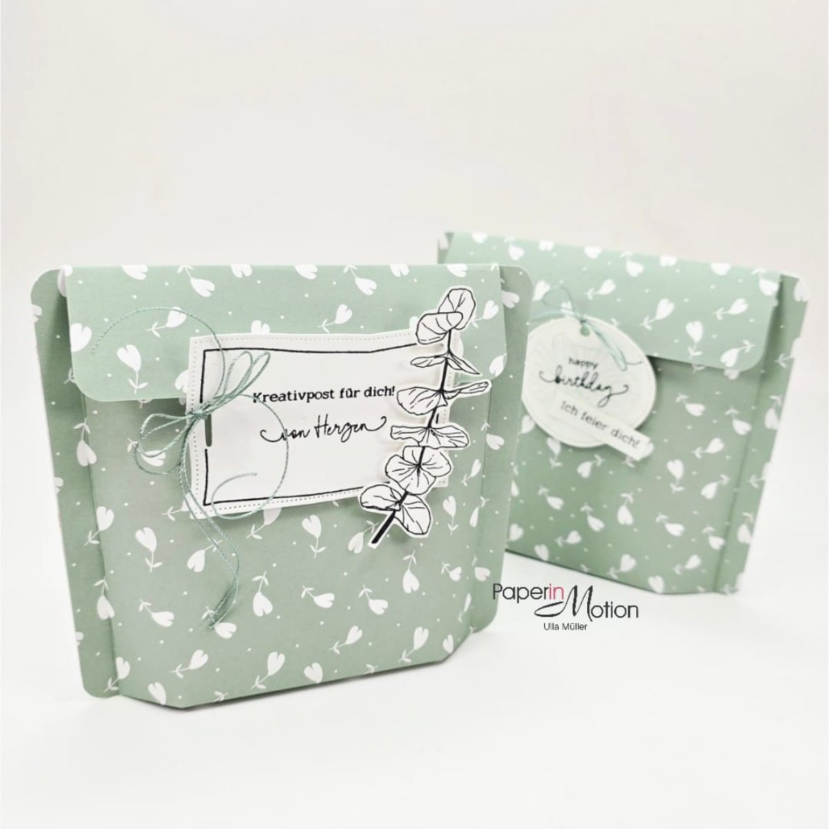 Designer paper – Pink flowers – Printed on both sides