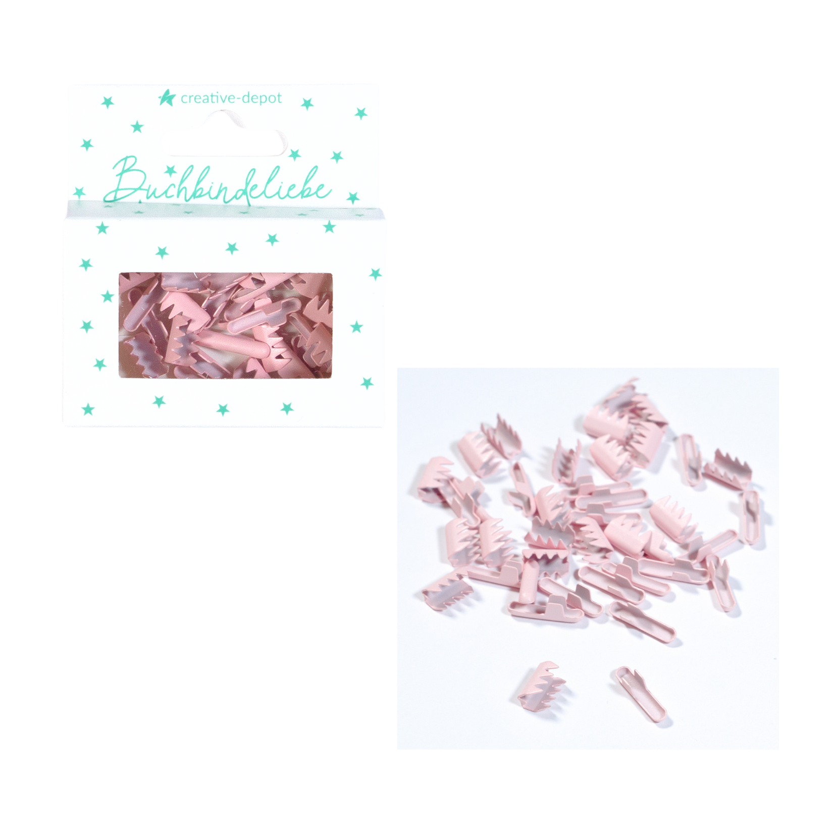 Splinte - Kaugummi Rosa - Matt - Buchbindeliebe - 40 Stück