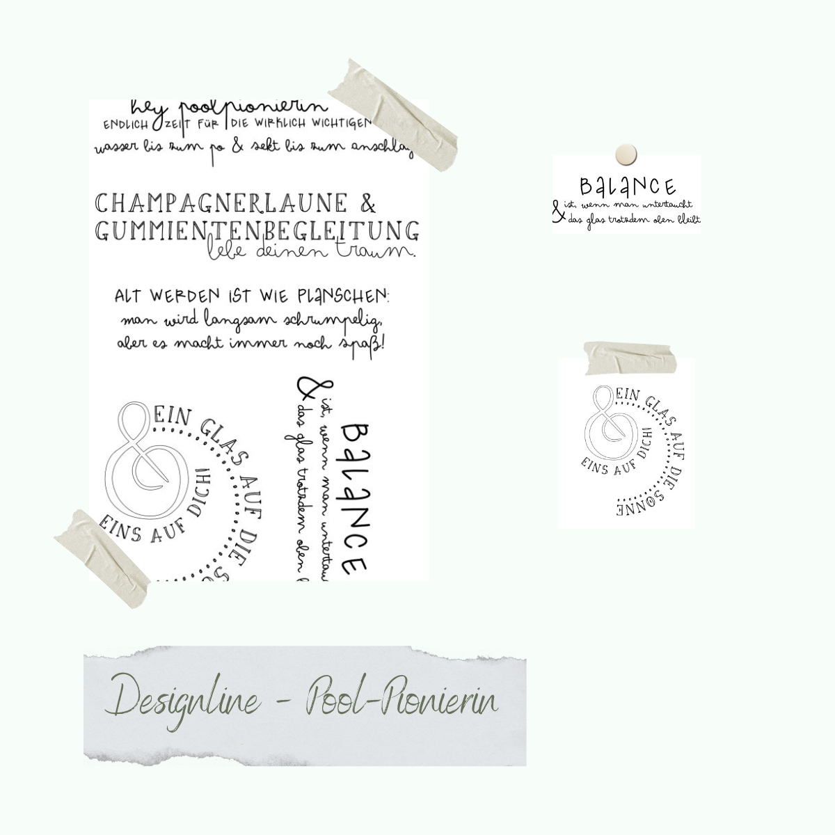 Stempelset - Designline - Pool-Pionierin