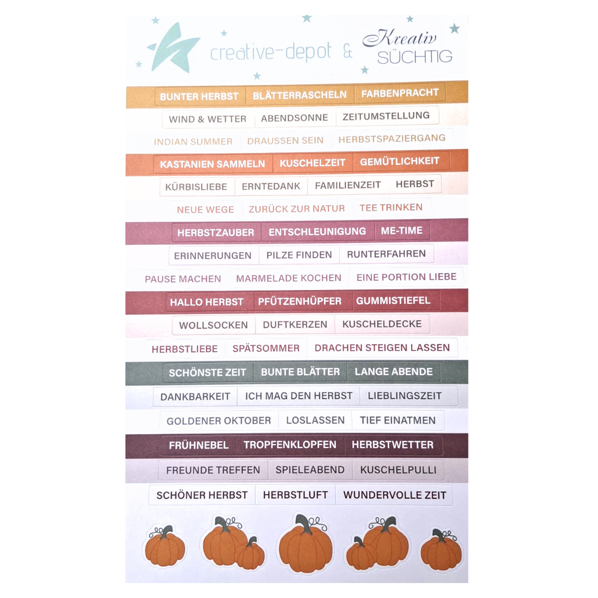 Sticker - Textsticker Bunter Herbst