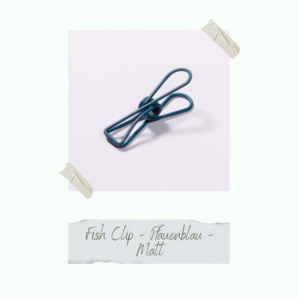 CD-ZB-043_Fish-Clip-Pfauenblau-Matt-einzeln Fish Clip - Pfauenblau - Matt