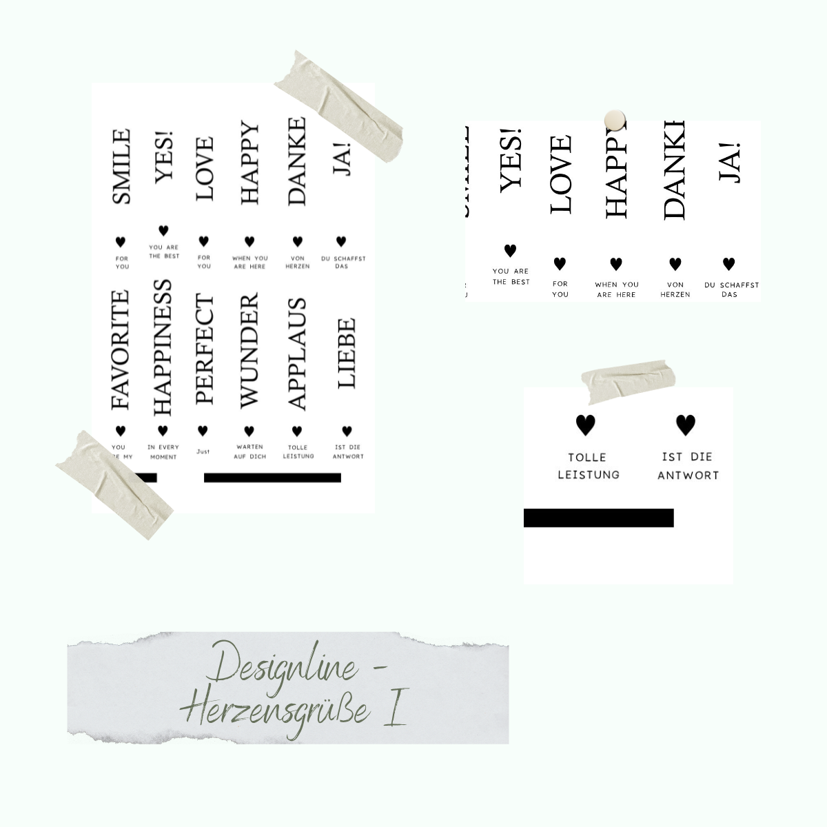 CD-Stt-1148-Designline-Herzensgr-sse-I Stempelset - Designline - Herzensgrüße I