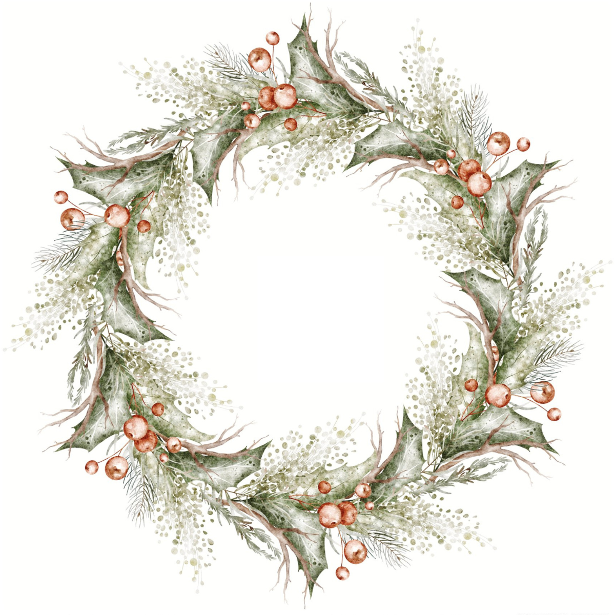 Designpapier - Traumhafter Winterkranz