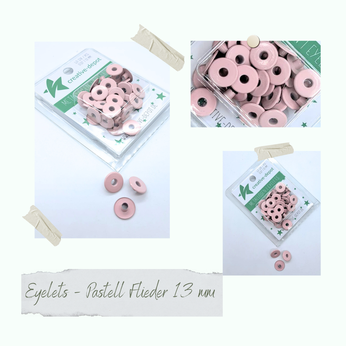 Largeur Eyelets - lilas pastel - 13mm