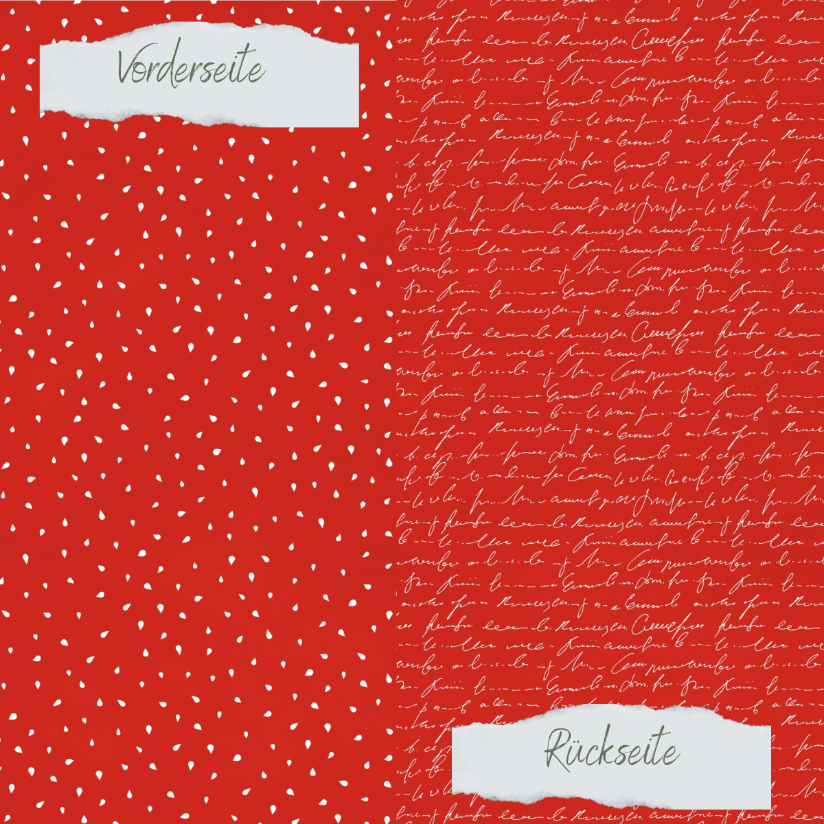 Papel de diseño - Basic - Weihnachtsrot - Apfelkernchen + Schrift - Doppelseitig bedruckt Papel de diseño - Basic - Weihnachtsrot - Apfelkernchen + Schrift - Doppelseitig bedruckt