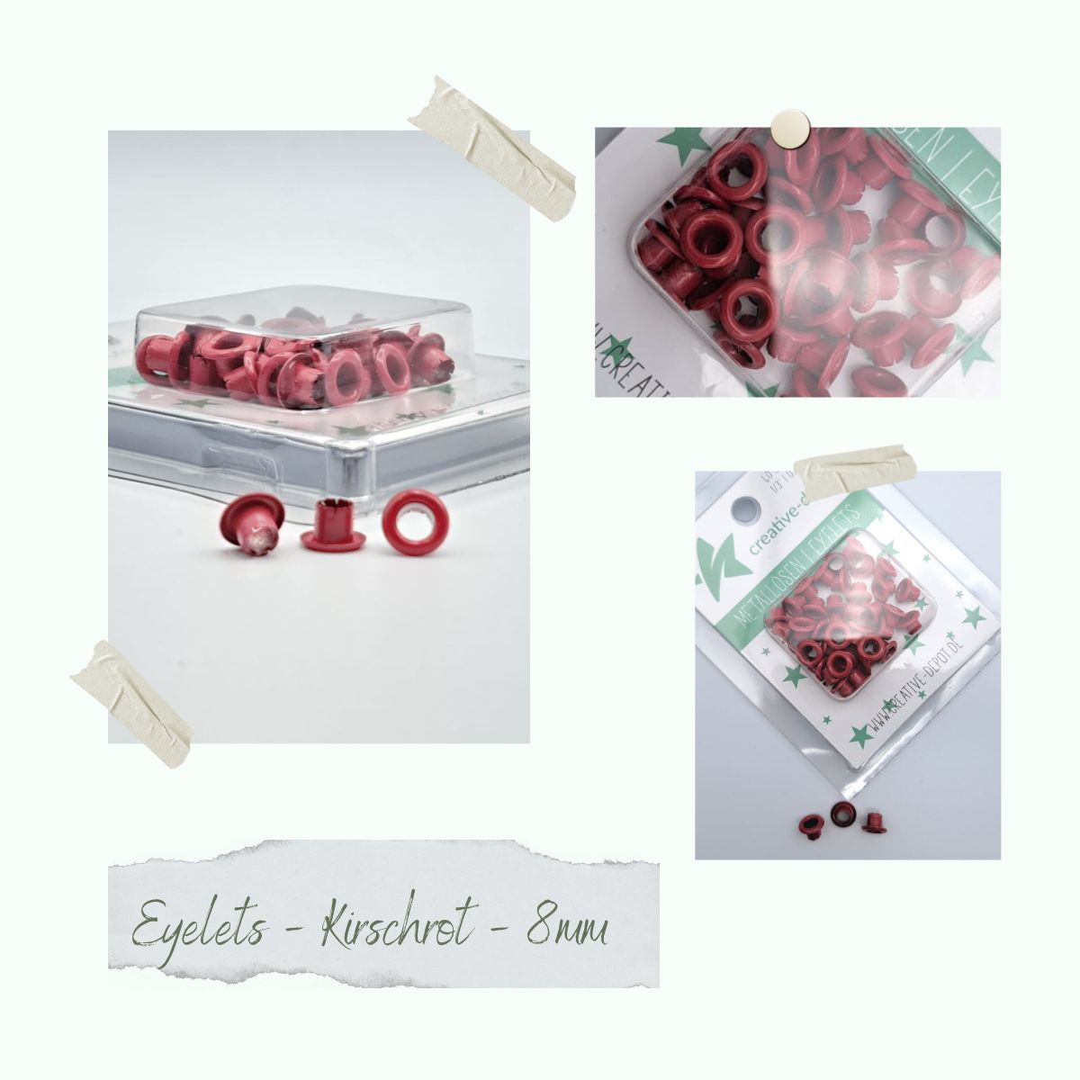 Eyelets-Kirschrot-8mm Eyelets - Kirschrot - 8mm