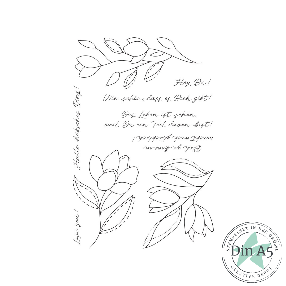 Stempelset - Frühlingsfreude - Zarte Blumen