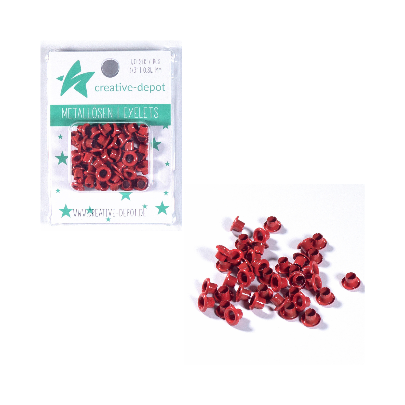 Eyelets - Weihnachtsrot - 8mm