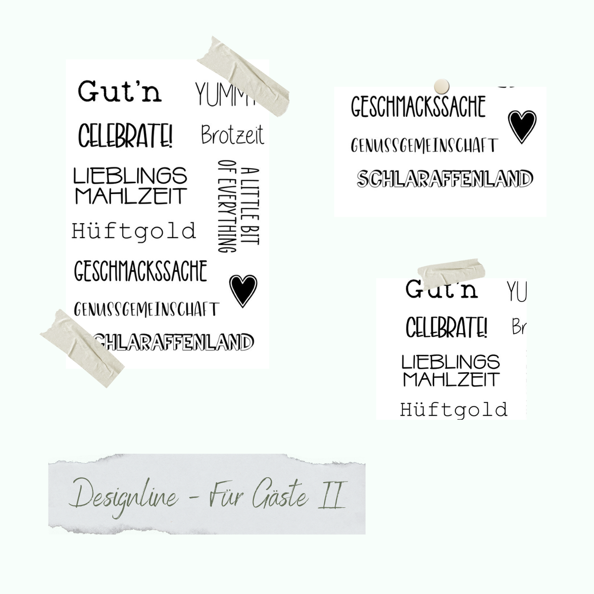 CD-Stt-1154-Designline-F-r-G-ste-II Jeu de timbres - Designline - Für Gäste II