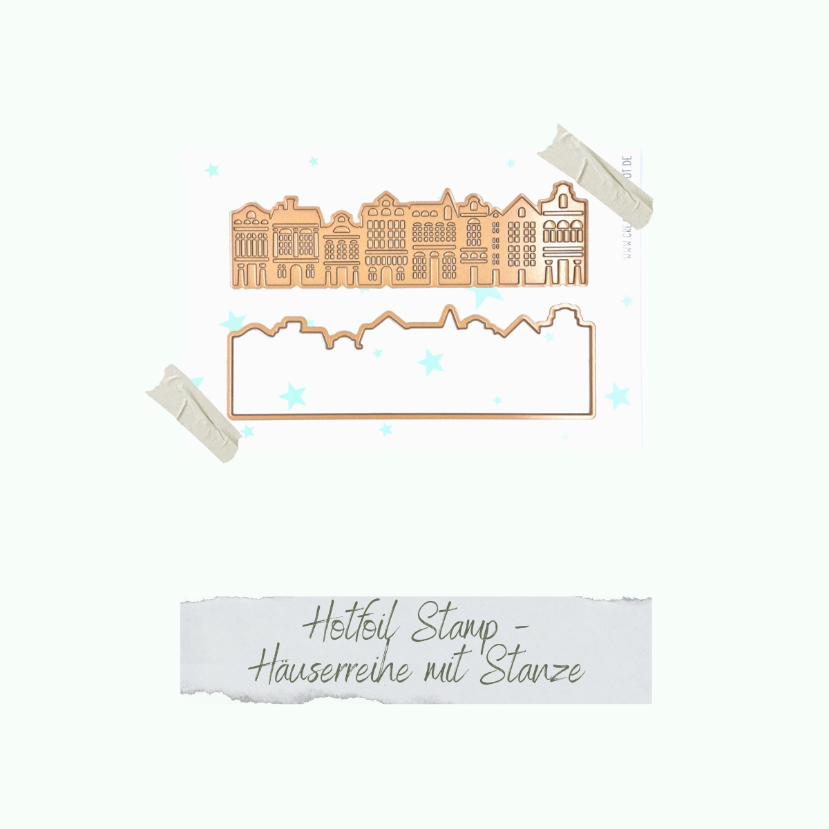 CD-HF-035 Hotfoil Stamp - Häuserreihe mit Stanze