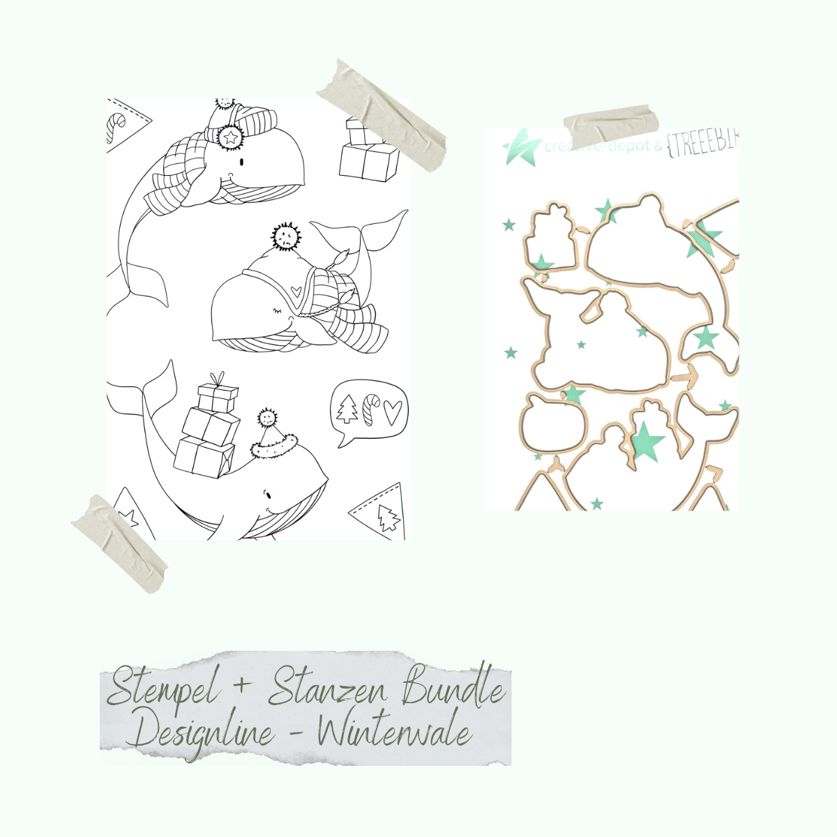 Bundle - Designline - Winterwale - Stempelset & Stanzen
