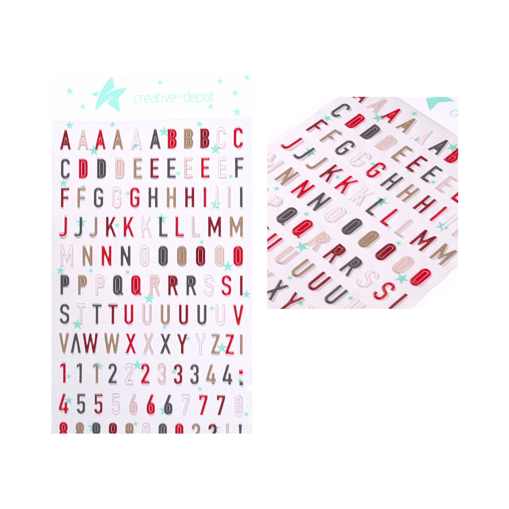 Puffy Sticker - Weihnachtsfreude ABC