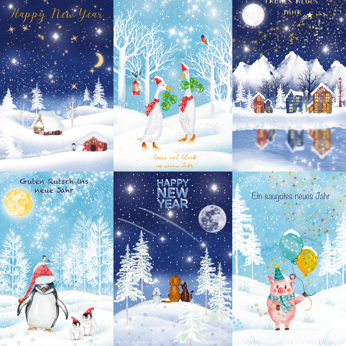 Designpapier - Designline - Neujahrsgrüße Designpapier - Designline - Neujahrsgrüße