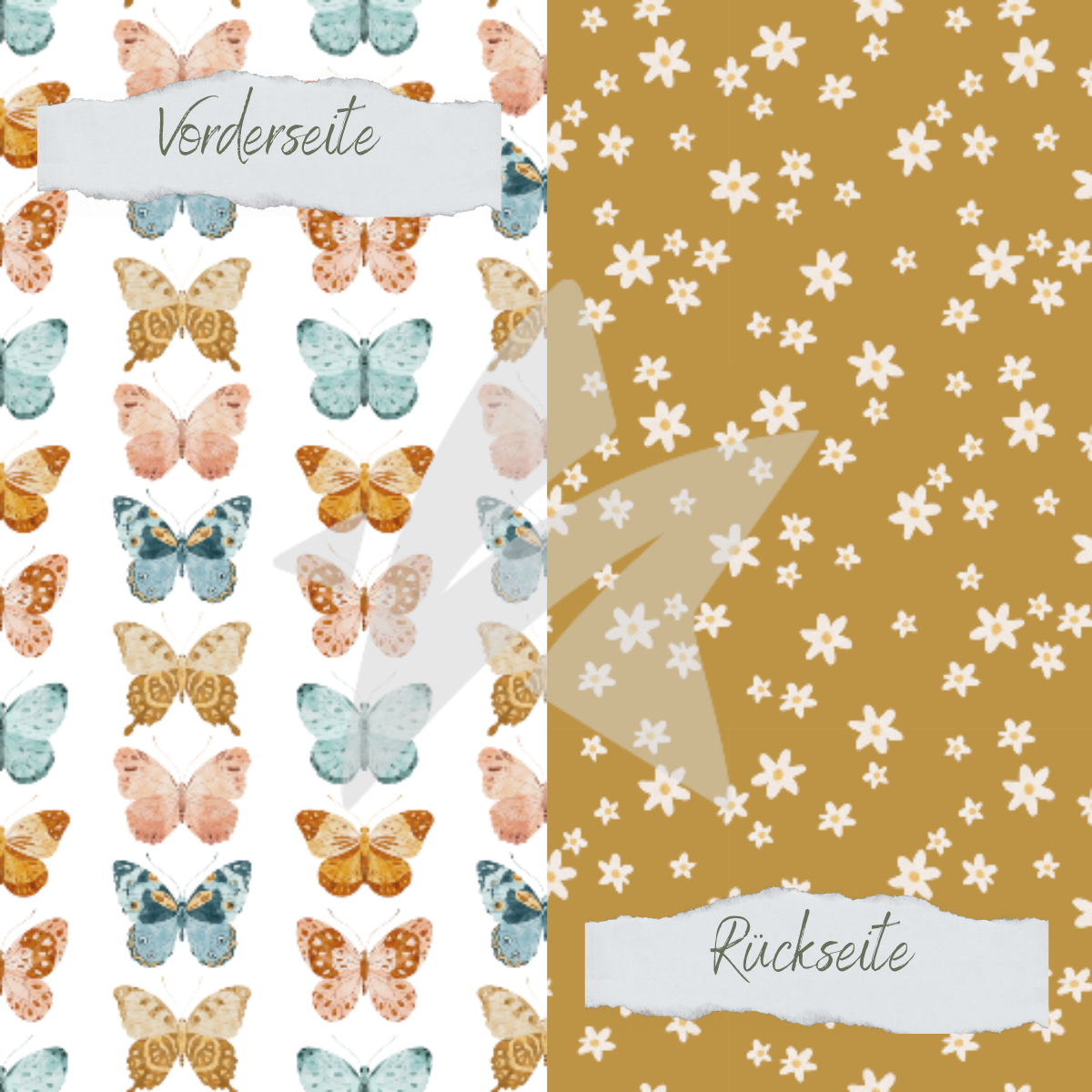 Boho-Sommer-I Designpapier - Boho Sommer I - Doppelseitig bedruckt