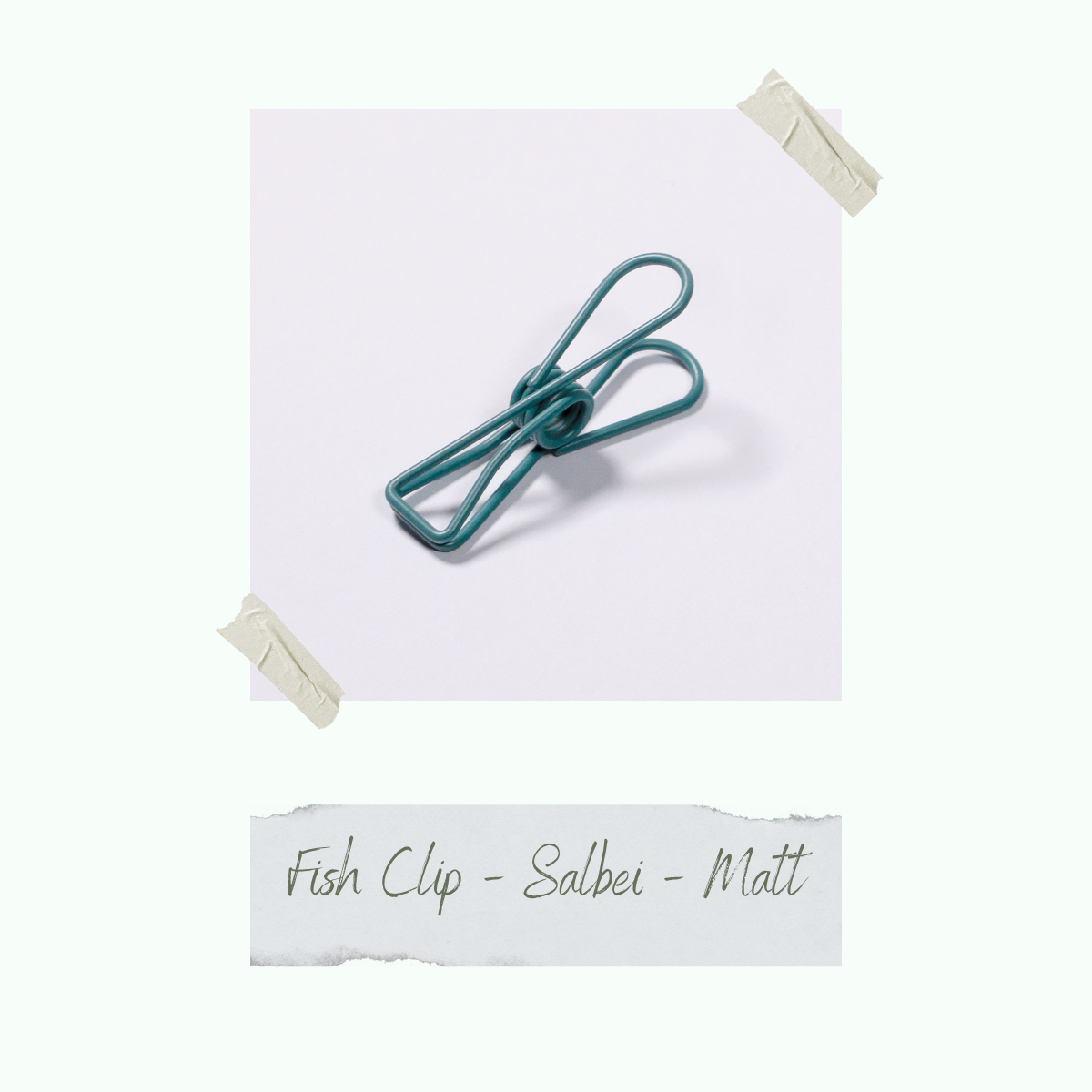 CD-ZB-038_Fish-Clip-Salbei-Matt-einzeln Fish Clip - Salbei - Matt