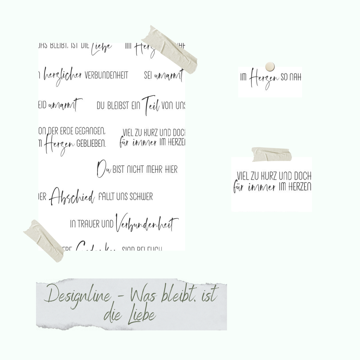 Stempelset - Designline - Was bleibt, ist die Liebe