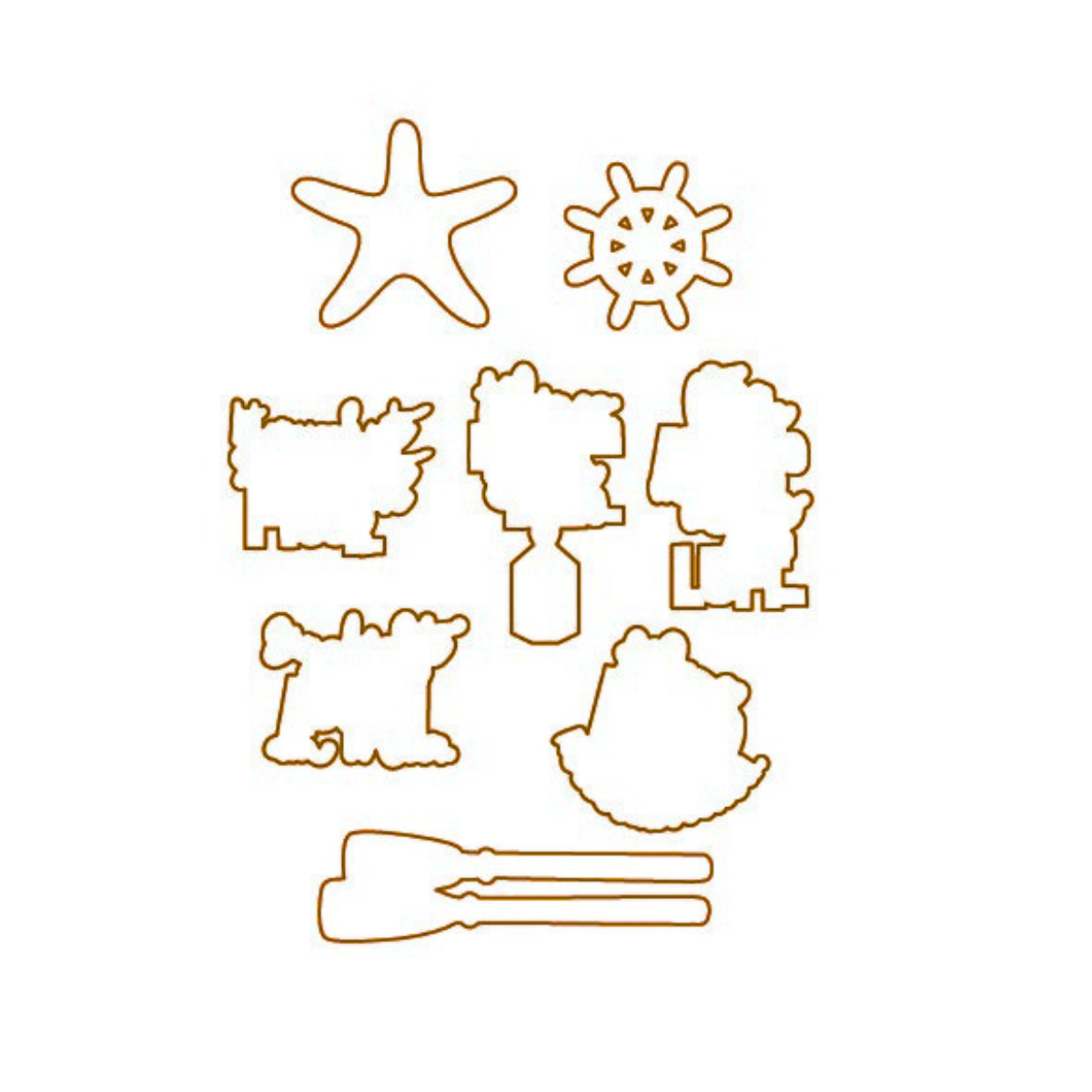 Die - Sommeroutfit für Adventshaus III - Outline