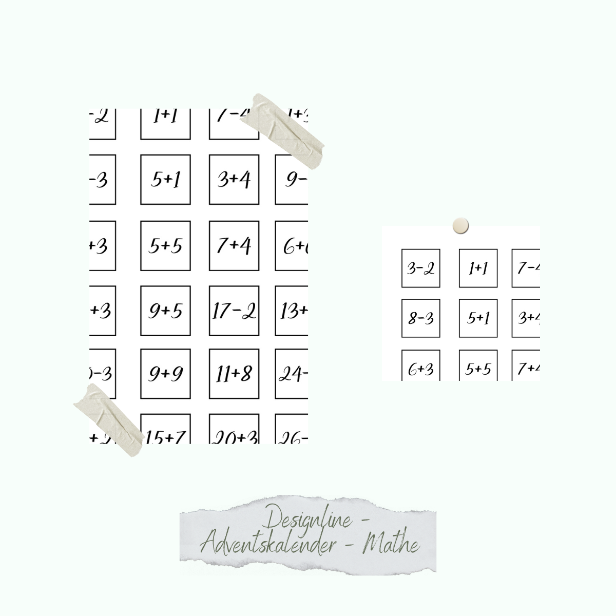 Stempelset - Designline - Adventskalender - Mathe