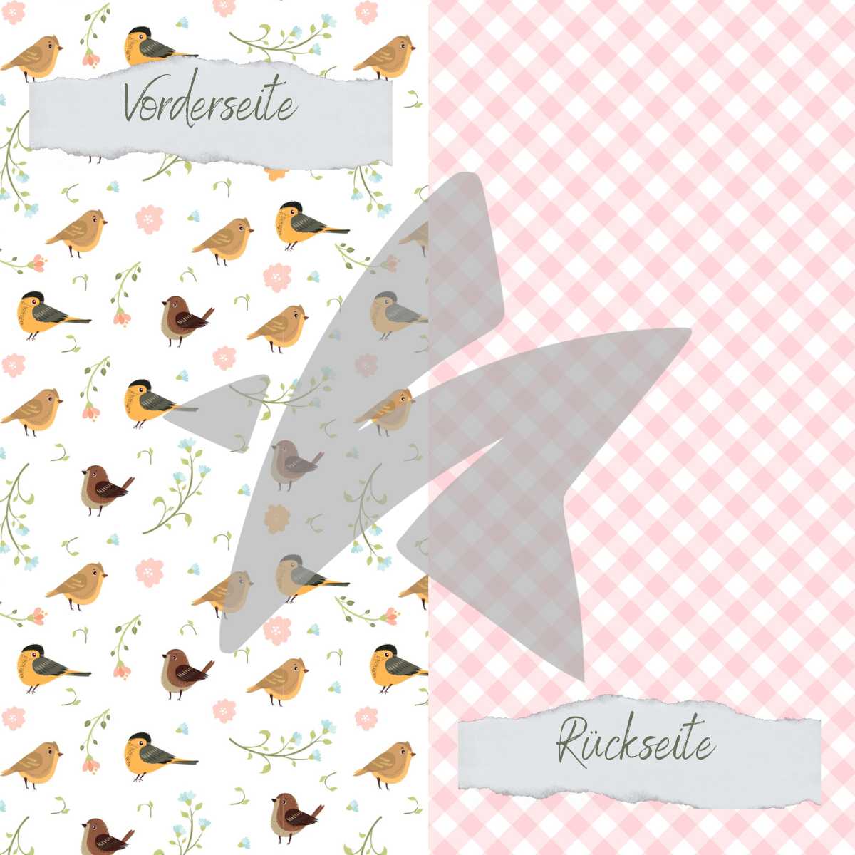 CD-DP-693-Sommerbrise-V-gelchen Papier Design - Sommerbrise - Vögelchen - Imprimé recto-verso