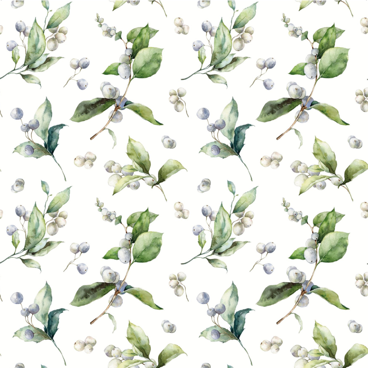 CD-DP-779 Papier à dessin - Weiße Winterbeeren