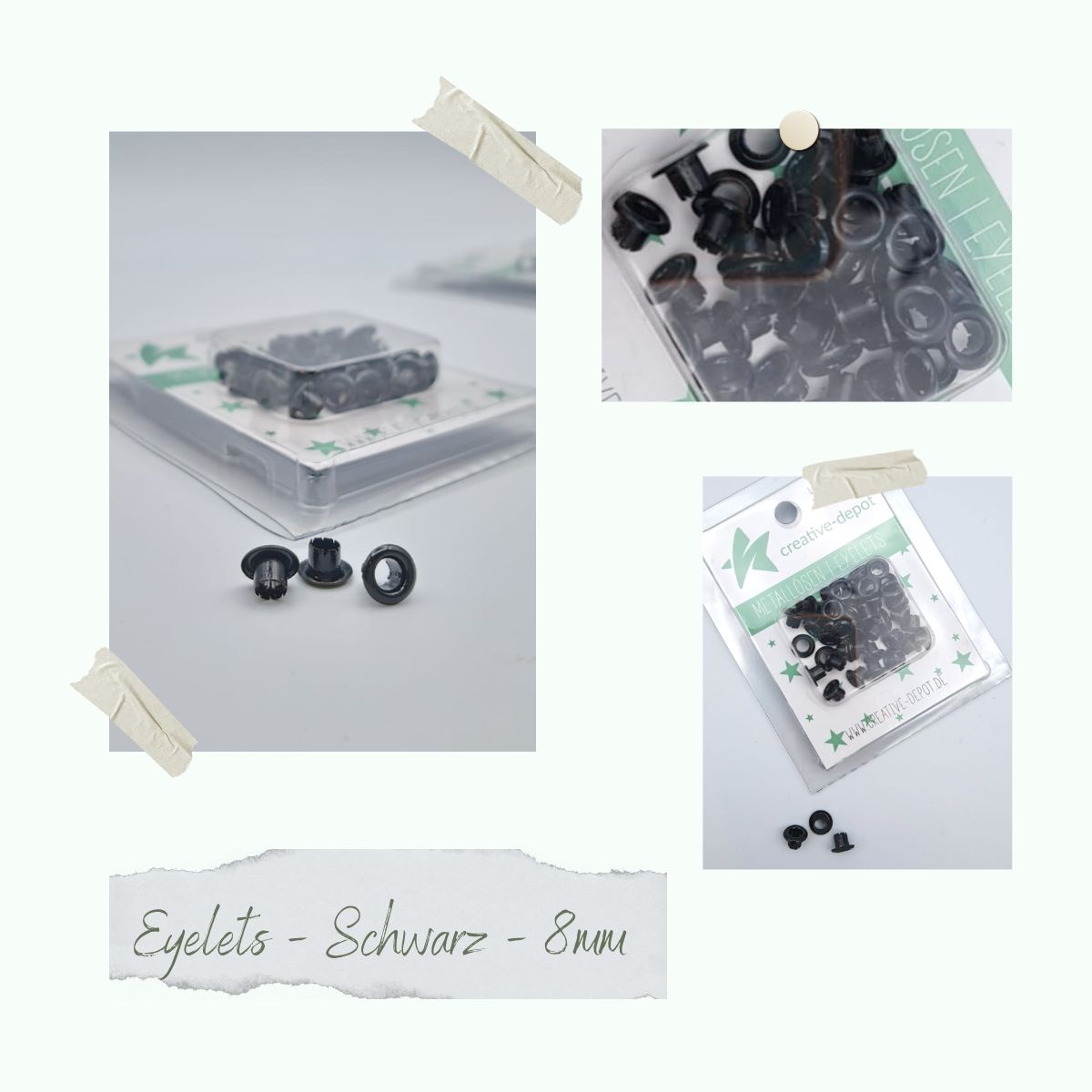 Eyelets-schwarz-8mm Eyelets - Schwarz - 8mm