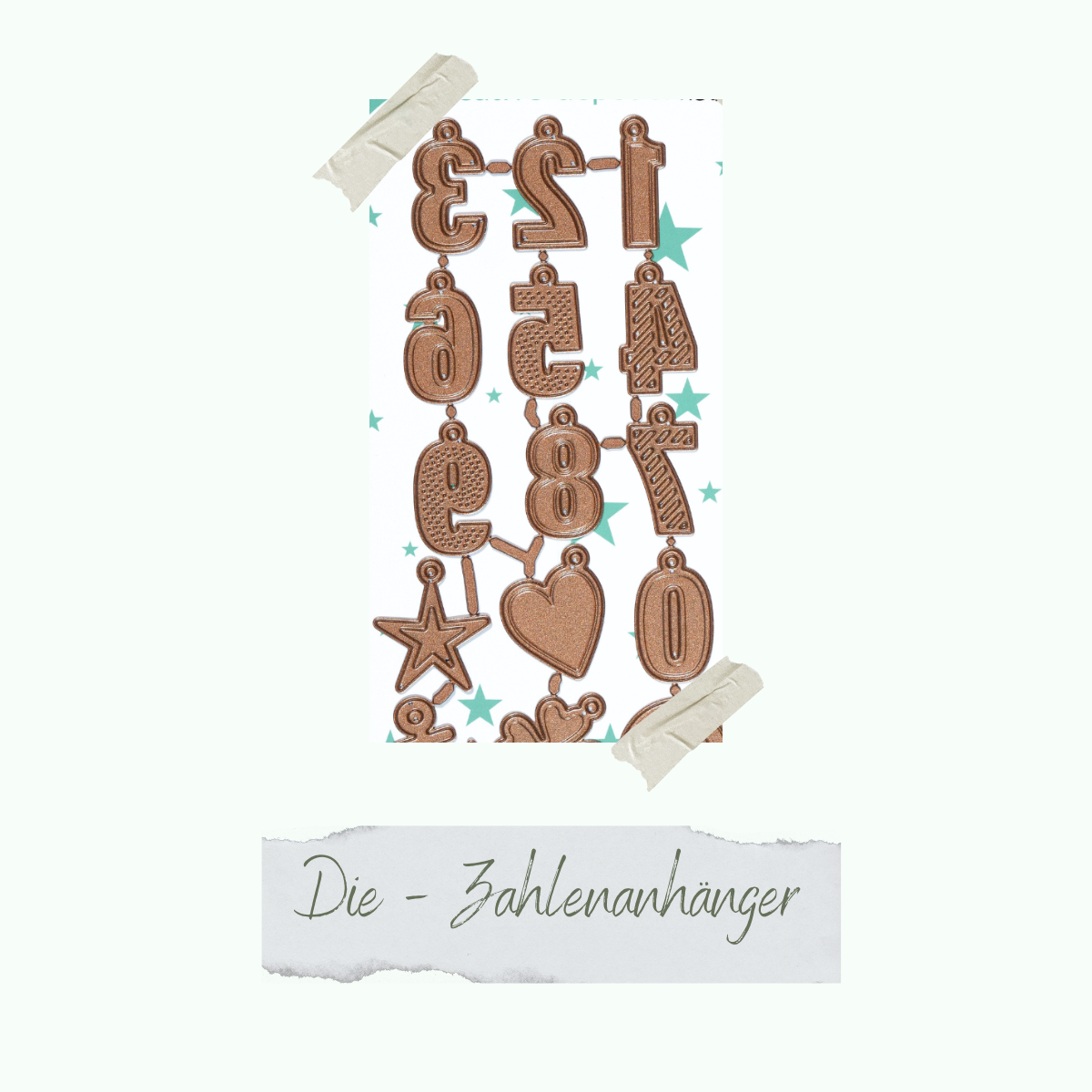Die - Zahlenanhänger & 3 verschiedene Sets Enamel Dots