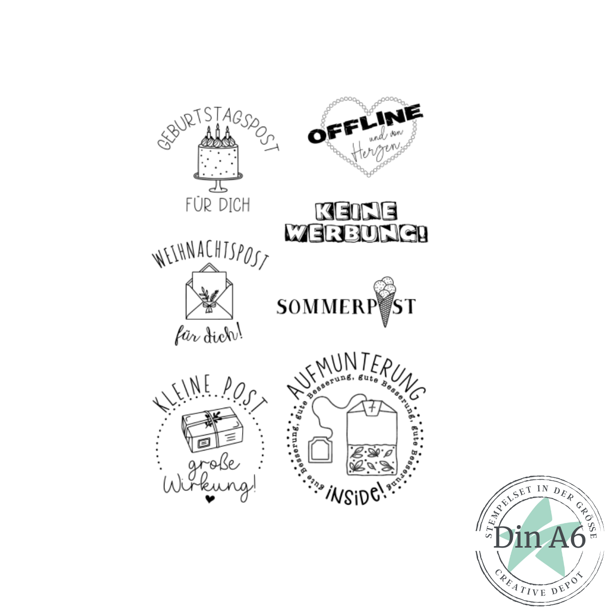 Stempelset - Kuvert-Grüße - Post für dich