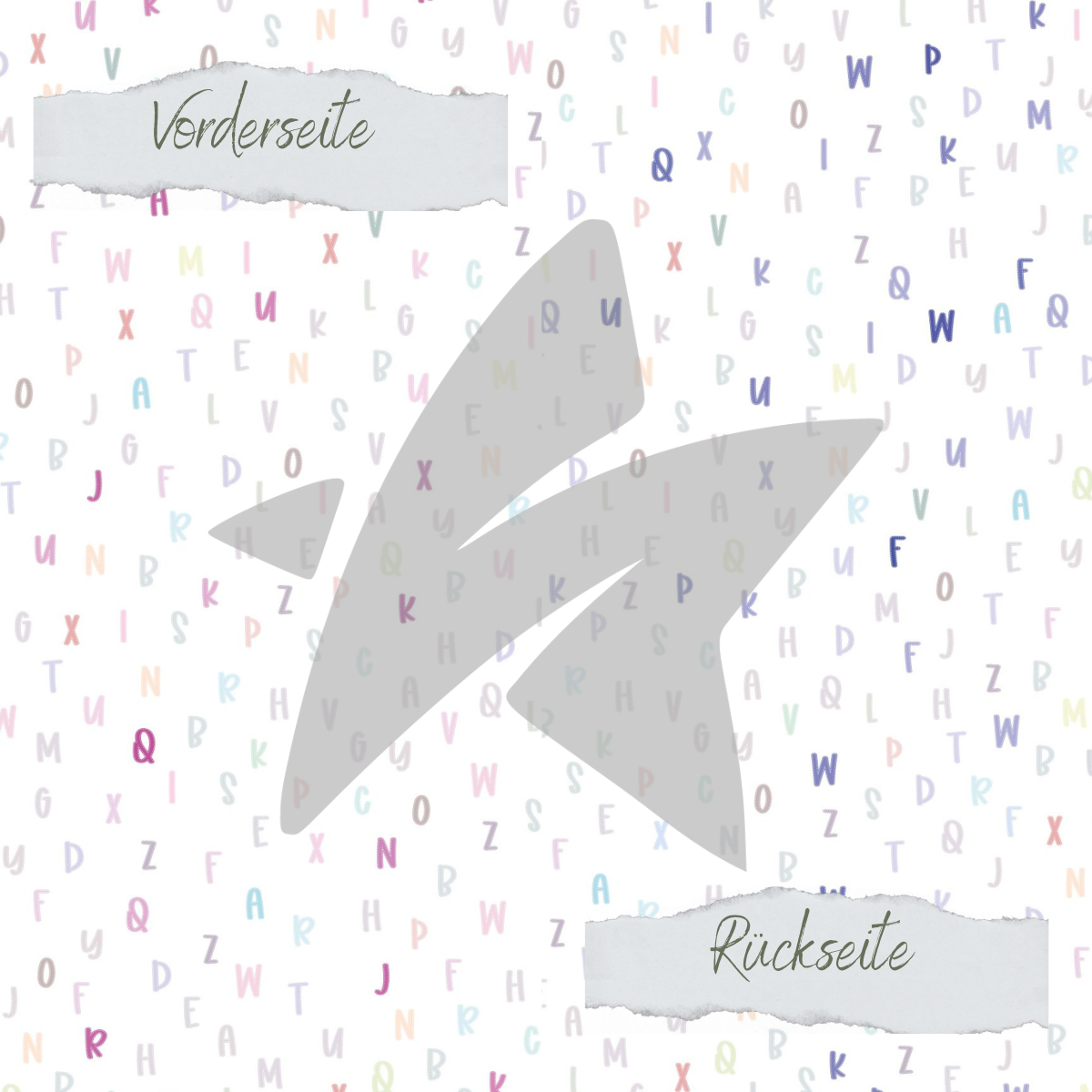 CD-DP-734-Designline-Buntes-ABC Designpapier - Designline - Buntes ABC - Beidseitig bedruckt