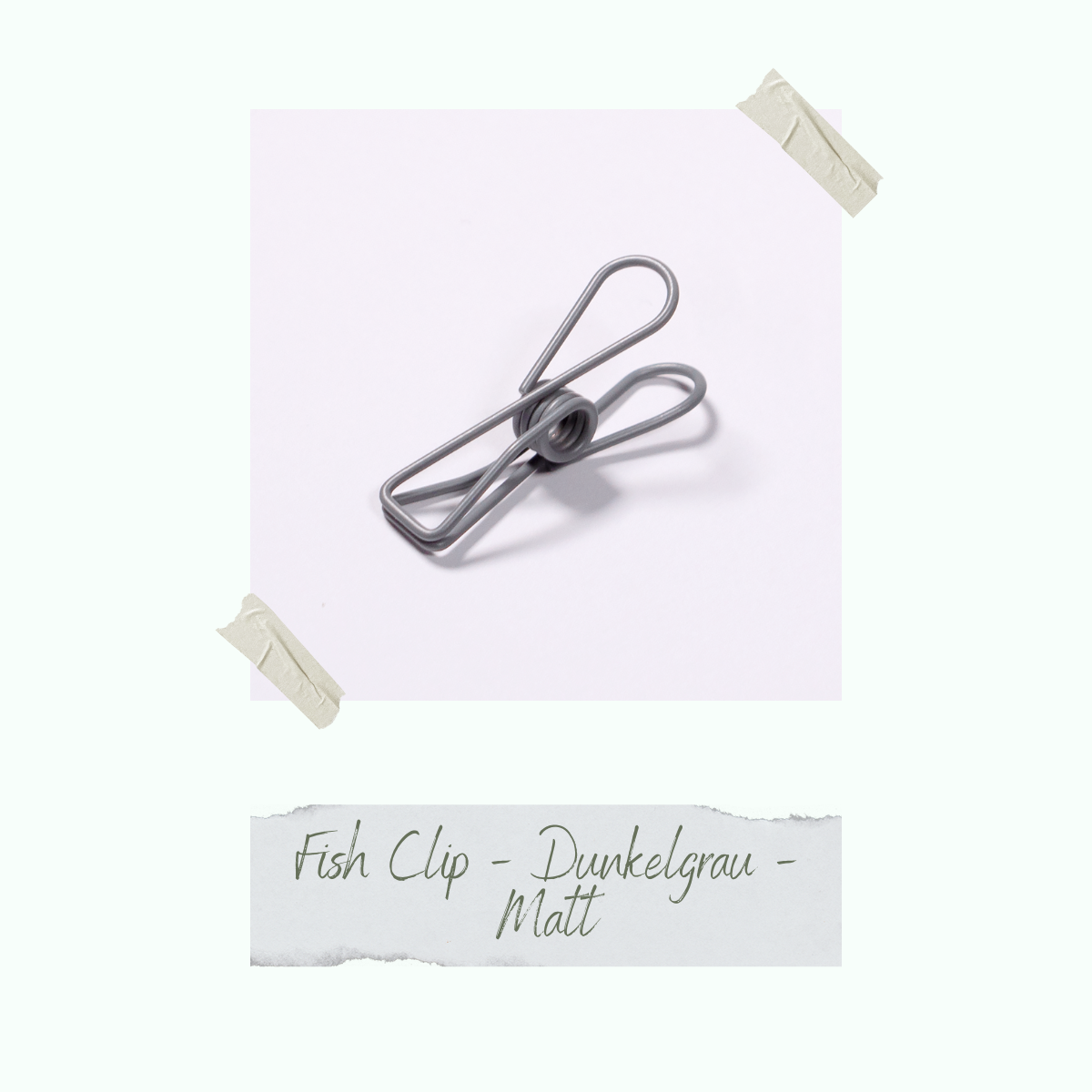 CD-ZB-048_Fish-Clip-Dunkelgrau-Matt-einzeln Fish Clip - Dunkelgrau - Matt