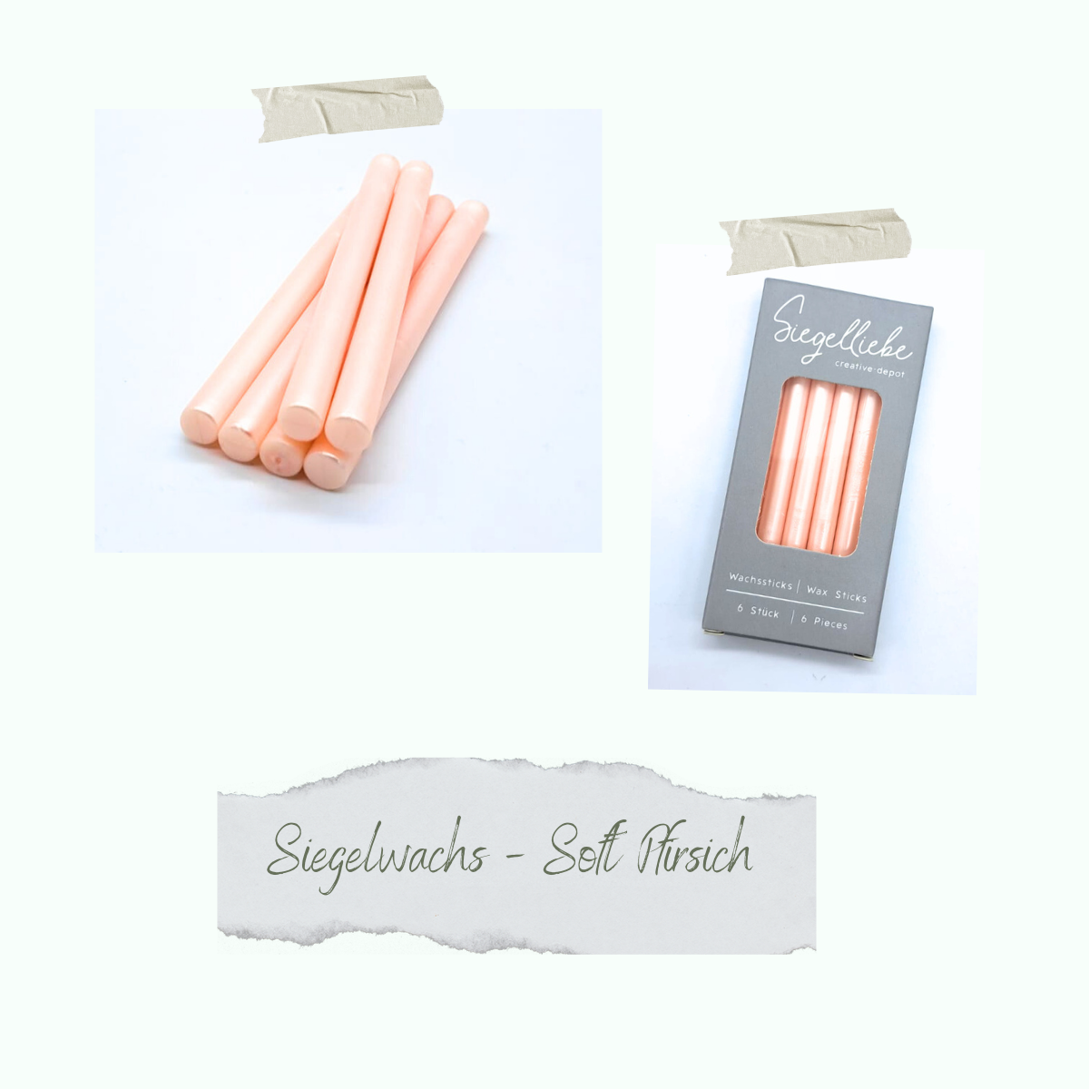 CD-SW-051 Barritas de cera - Soft Pfirsich - Siegelliebe
