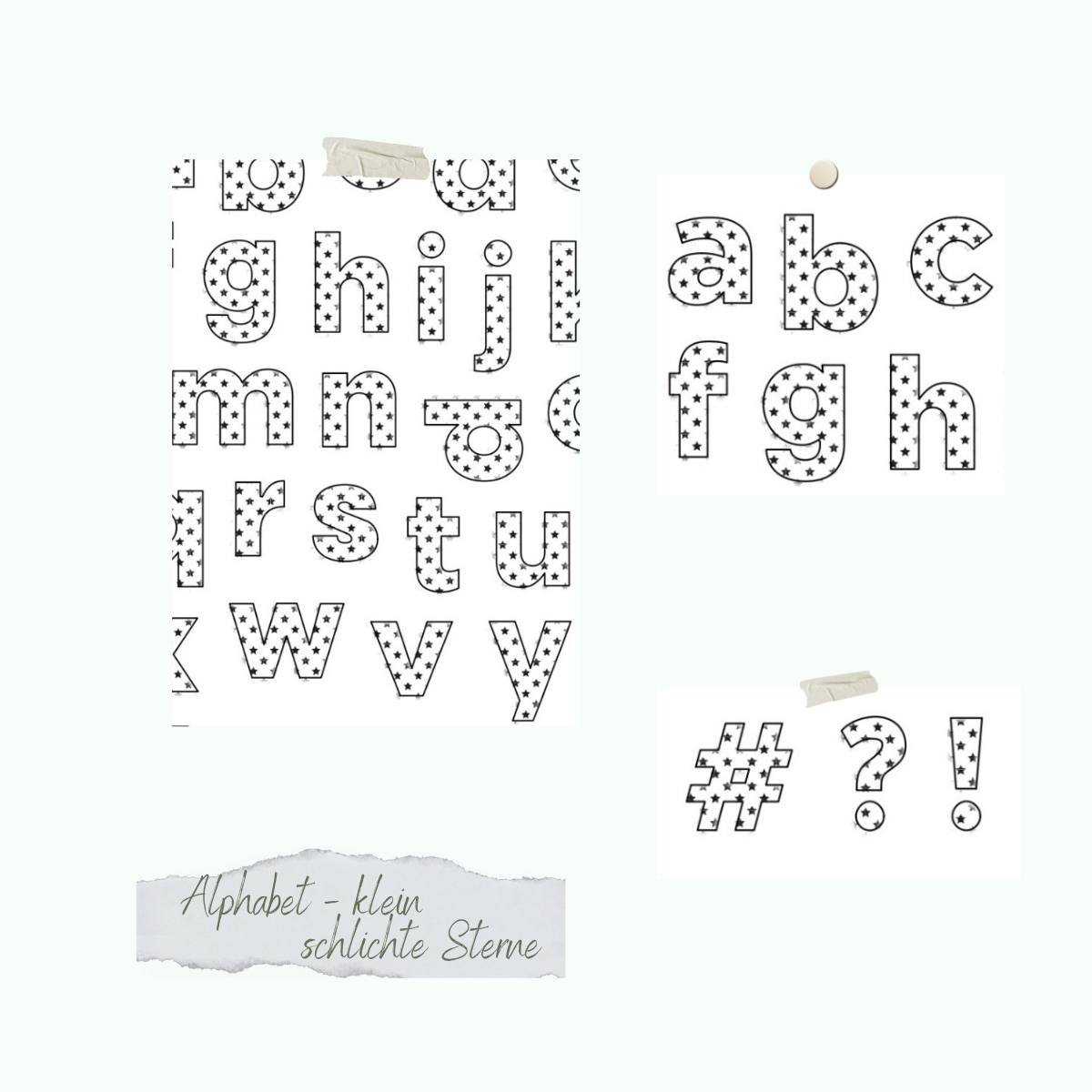 Alphabet-klein-schlichte-Sterne