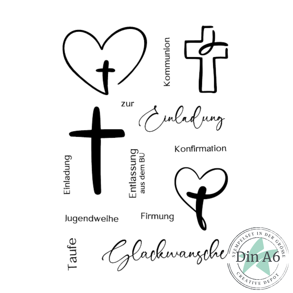 Stempelset - Designline - Herzliche Kirchenfeste