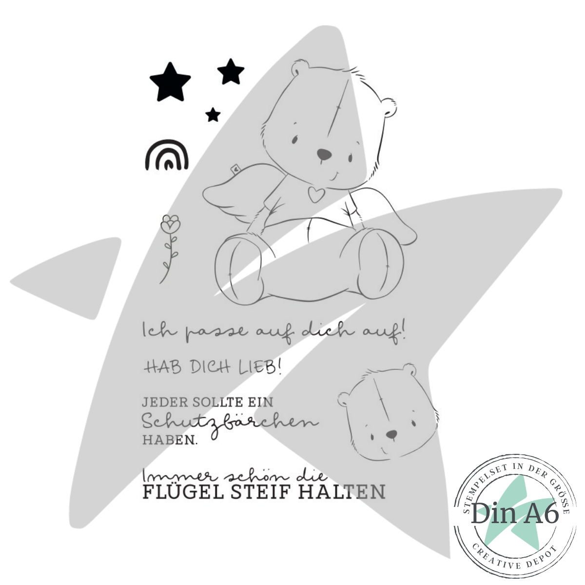 Stempelset - Kleiner Schutzbär