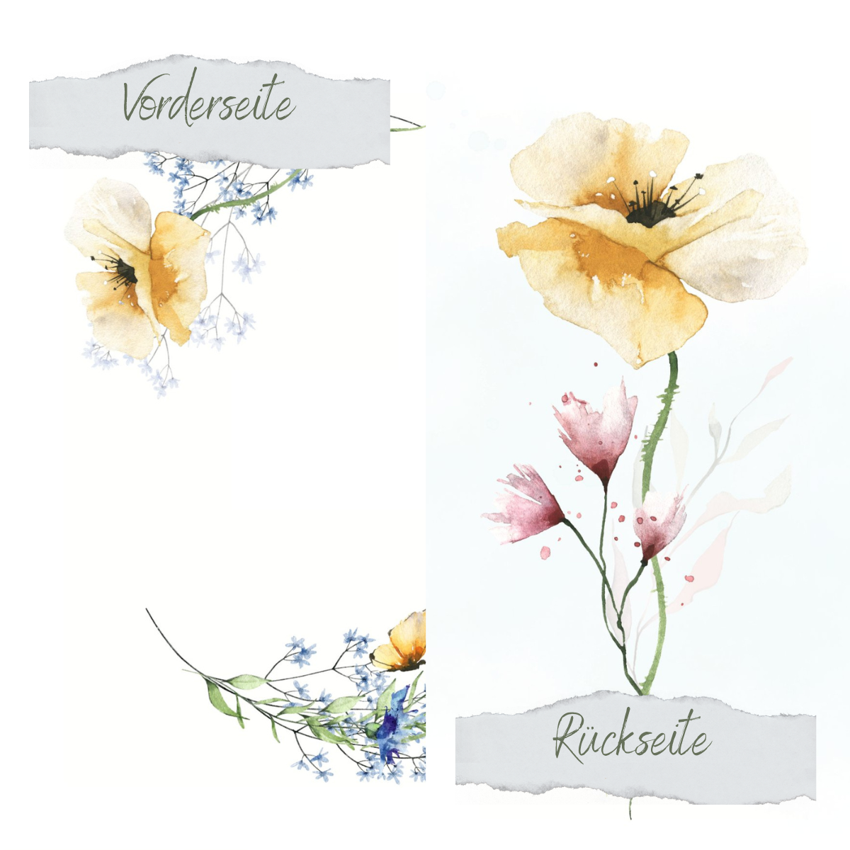 CD-DP-876 Papel de diseño - Wiesenblumenkranz - Impreso por las dos caras