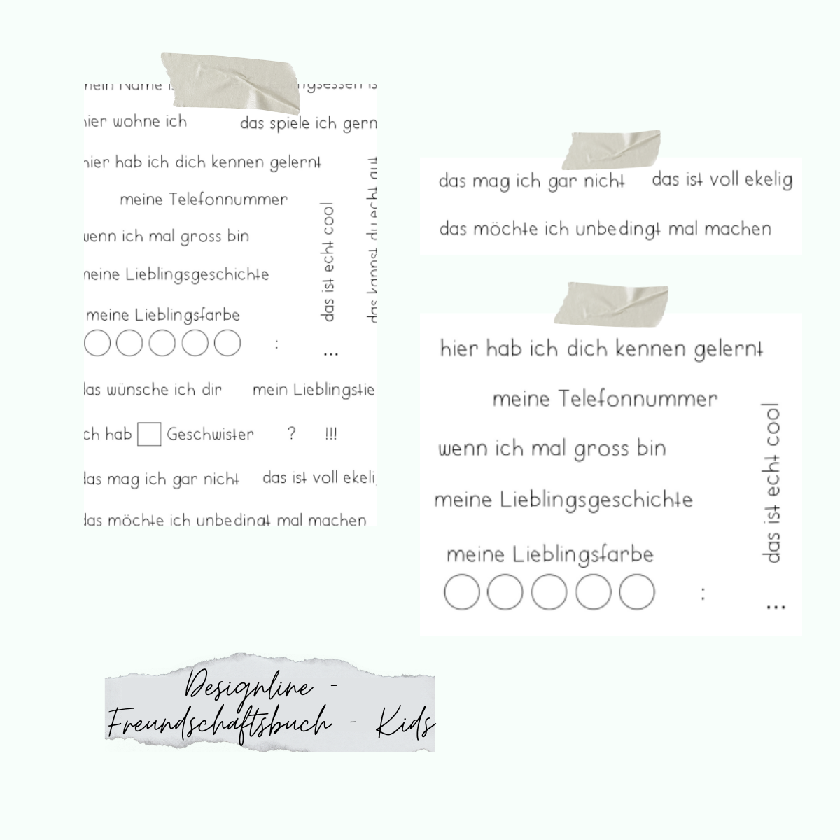 Stamp set - Designline - Freundschaftsbuch - Kids