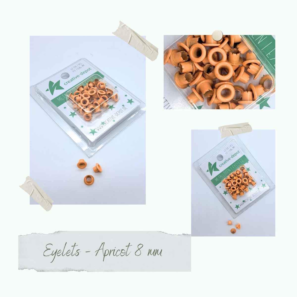 CD-EY-028 Eyelets - Apricot - 8mm