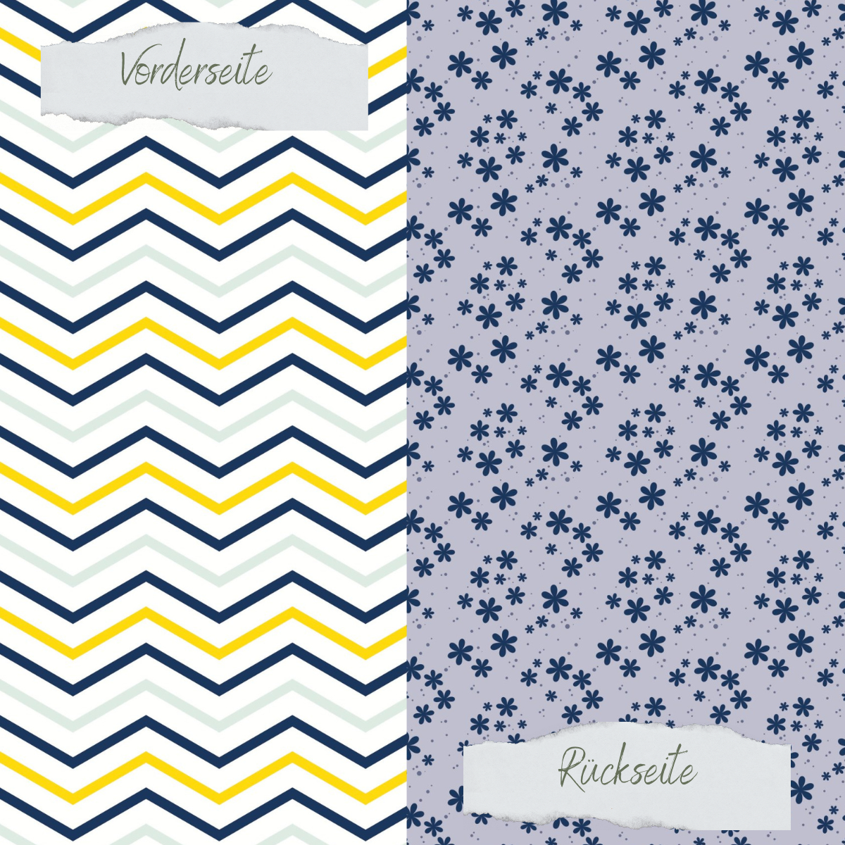 Designpapier - Designline - Scrapliebe - Sommerspaß - Chevron bunt - Doppelseitig bedruckt