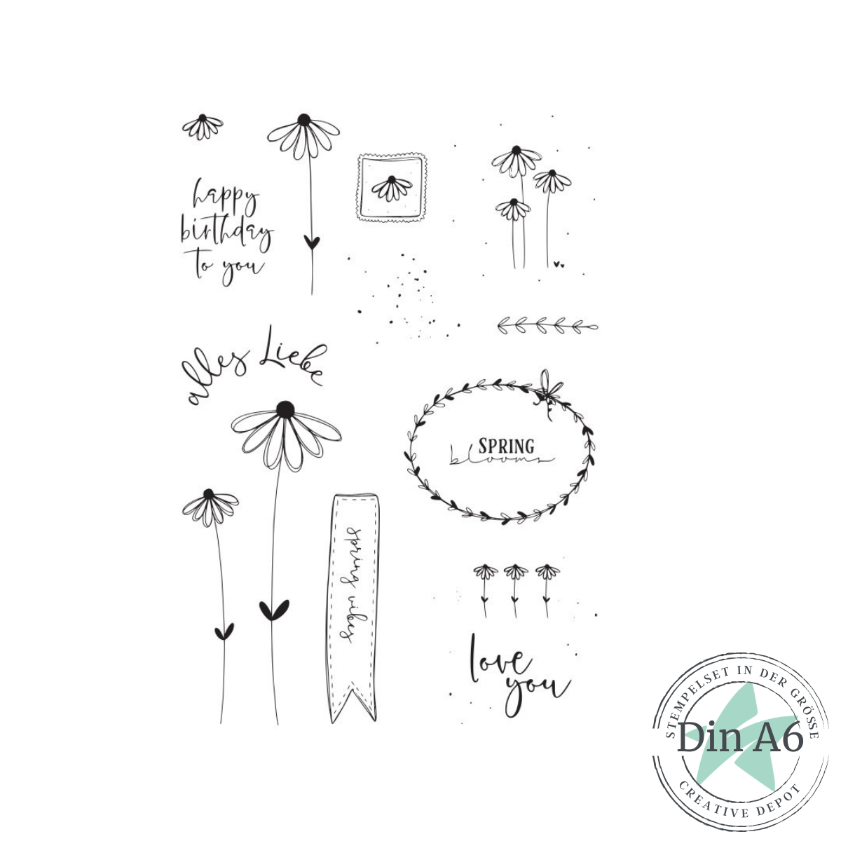 Stempelset - Springtime